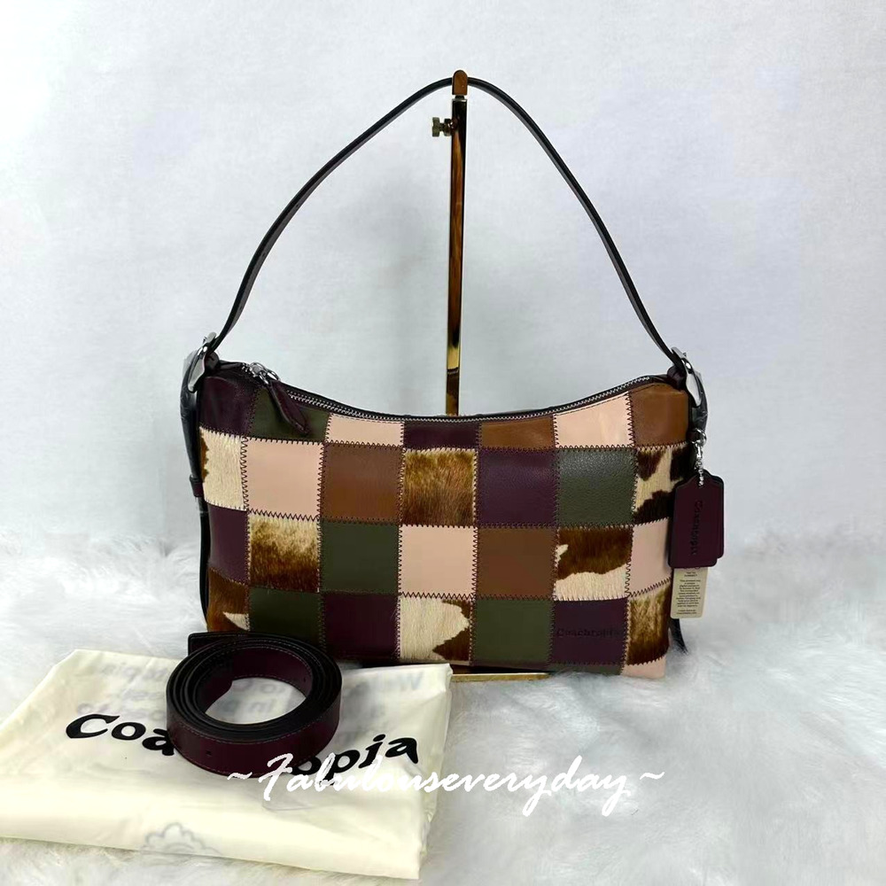 Coach Coachtopia Alter/Ego Slouchy Shoulder Bag Leather/Merlot/Olive CHE25 NWT